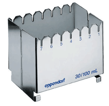 德國艾本德（Eppendorf）ReservoirRack,用于存放10mL、30mL和100mL試劑槽。最多可以放置7個試劑槽模塊或試劑槽